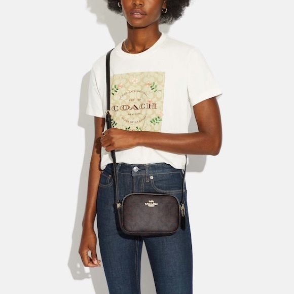 Coach Mini Jamie Camera Bag In Signature Canvas - Picture 4 of 4